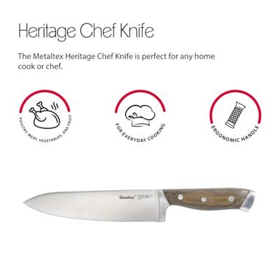 Metaltex Heritage Chefmes met Houten Greep 34 cm