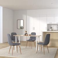 Eettafel 120x60x73 cm eikenkleur en wit - thumbnail