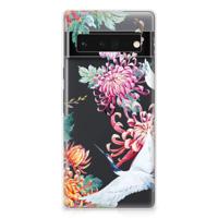 Google Pixel 6 Pro | TPU Hoesje | Bird Flowers - thumbnail