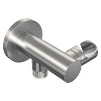 Wandhouder met geïntegreerde wateruitlaat RVS geborsteld PVD - thumbnail