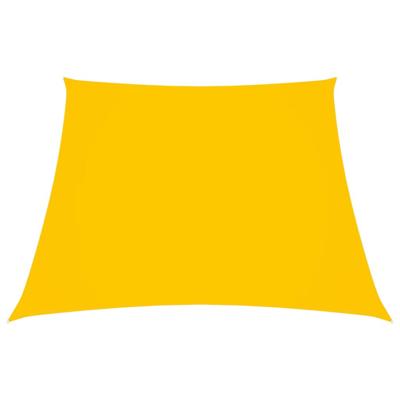 VidaXL Zonnezeil trapezium 2/4x3 m oxford stof geel