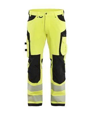 Blåkläder High-Vis werkbroek met 4-weg stretch zonder spijkerzakken 11971642 | High Vis Geel/Zwart | Maat 64 - 7330509840603