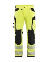 Blåkläder High-Vis werkbroek met 4-weg stretch zonder spijkerzakken 11971642 | High Vis Geel/Zwart | Maat 64 - 7330509840603 - thumbnail