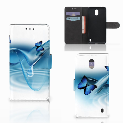 Nokia 2 Telefoonhoesje met Pasjes Vlinders Nokia 2 Telefoonhoesje met Pasjes Vlinders