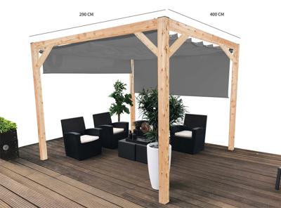 Complete Nesling pergola Stand Alone antraciet - 290 x 400 cm