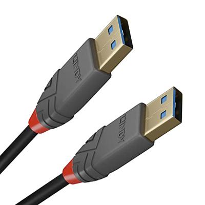 LINDY USB-kabel USB 3.2 Gen1 (USB 3.0 / USB 3.1 Gen1) USB-A stekker, USB-A stekker 1.00 m Zwart 36751