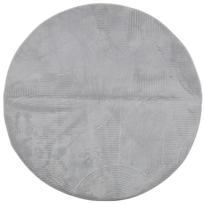 VidaXL Vloerkleed iza laagpolig scandinavisch ø 120 cm grijs