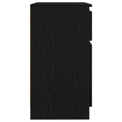 Dressoir met lade 71x35x65 cm spaanplaat zwart eikenkleurig
