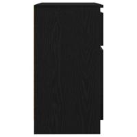 Dressoir met lade 71x35x65 cm spaanplaat zwart eikenkleurig - thumbnail