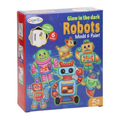 Lobbes Gieten & schilderen glow in the dark robots