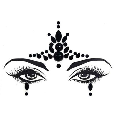 3 PC'S voorhoofd groene Masquerade make-up acryl gezicht sticker stijl: YT-66