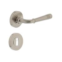 Intersteel Deurkruk Helena op rozet met sleutelrozetten - nikkel mat - thumbnail