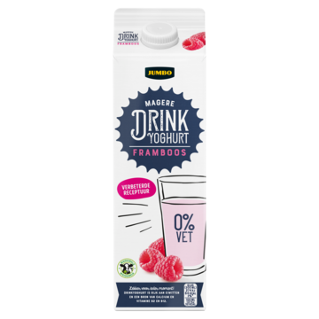 Jumbo Drinkyoghurt Framboos 0% Vet 1 L