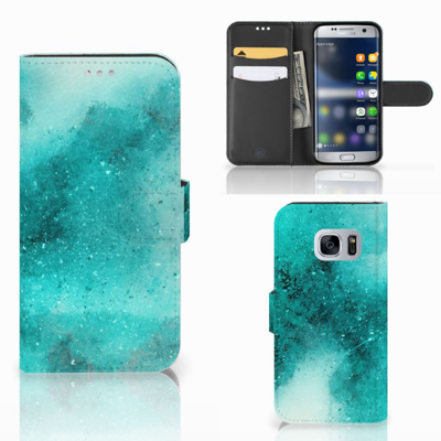 Hoesje Samsung Galaxy S7 Painting Blue Hoesje Samsung Galaxy S7 Painting Blue