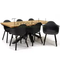Tuinstoel Montreux zwart/zwart met Spectral tafel 200 cm - thumbnail