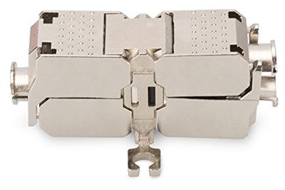 Digitus RJ45 / Connector Netwerk Adapter CAT 6A, Zonder connectoren [1x LSA, Snijklem, Snelaansluiting - 1x LSA, Snijklem, Snelaansluiting] Zilver, Staal