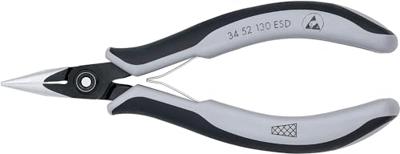 Knipex 34 52 130 ESD Platte rondbektang ESD Chroom-vanadium kogellagerstaal 130 mm