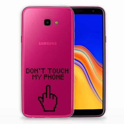 Samsung Galaxy J4 Plus (2018) Silicone-hoesje Finger Don't Touch My Phone Samsung Galaxy J4 Plus (2018) Silicone-hoesje Finger Don't Touch My Phone