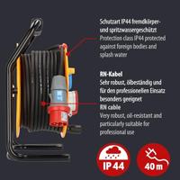 Brennenstuhl 1318930 Kabelhaspel 40.00 m Zwart Randaarde rubberen stekker - thumbnail