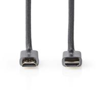 High Speed HDMI-Kabel met Ethernet | HDMI Connector | HDMI Connector | 4K@30Hz | ARC | 18 Gbps | 10.00 m | Rond | Katoen | Gun Metal Grijs | Cover Box - thumbnail