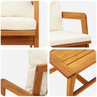 Bistroset 3 pcs Bruin 59.5 x 65 x 72 cm Massief Acaciahout - thumbnail