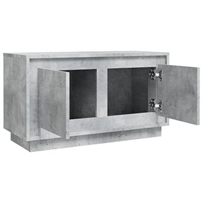 Tv-meubel 80x35x45 cm bewerkt hout betongrijs