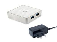Conceptronic HUBBIES03W interface hub USB 3.2 Gen 1 (3.1 Gen 1) Micro-B 5000 Mbit/s Wit - thumbnail