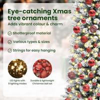 Kunstkerstboom met 300 LED Wit 180 cm PVC en Metaal en Plastic - thumbnail