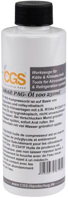 CGS airco-compressorolie "pag olie". pag oel 250ml iso100