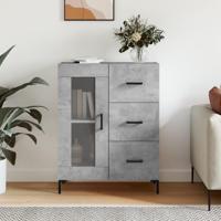 Dressoir 69,5x34x90 cm bewerkt hout betongrijs - thumbnail
