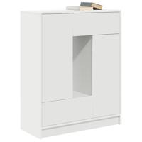 Dressoir met lades en deuren 73x31x90 cm wit - thumbnail