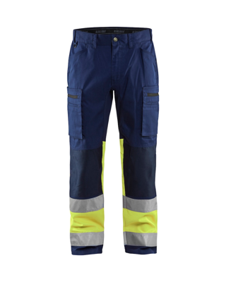 Blåkläder Werkbroek met stretch High-Vis 15511811 | Marine/High-Vis Geel | Maat 58 - 7330509538265