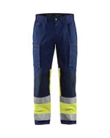 Blåkläder Werkbroek met stretch High-Vis 15511811 | Marine/High-Vis Geel | Maat 58 - 7330509538265 - thumbnail