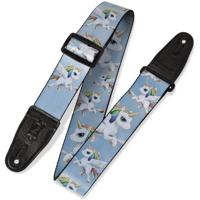 Levys Leathers MPS2-132 polyester gitaarband met print - eenhoorns - thumbnail