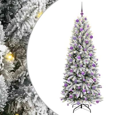 VidaXL Kunstkerstboom wit 180 cm pvc en plastic en staal en pe
