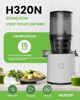 Hurom H320N Wit - Slowjuicer | Juicer | Groenten en Fruitpers - thumbnail