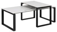 Sohome Salontafel 'Parker' Set van 2 stuks, Keramiek met marmerlook, kleur Wit - thumbnail