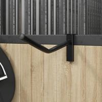 Zadelrek met hoofdstelhaak 1 stang draagbaar ijzer zwart - thumbnail