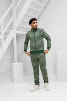 Lacoste Paris Jacquard Trainingspak Heren Groen - Maat L - Kleur: Groen | Soccerfanshop - thumbnail