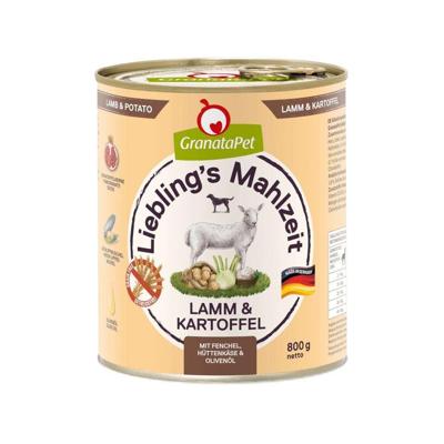 GRANATAPET Liebling's Mahlzeit Lamb and potato - natvoer voor honden - 800g