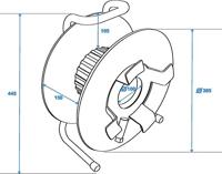 Schill IT380.RM A=385/C=142 Kabelhaspel Oranje - thumbnail