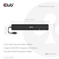club3D CSV-2550 Laptopdockingstation Geschikt voor merk (dockingstation): Universeel - thumbnail