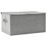 VidaXL Opbergbox 50x30x25 cm stof grijs - thumbnail