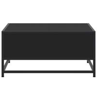 Salontafel 60,5x60,5x30 cm bewerkt hout en metaal zwart - thumbnail