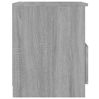 Nachtkastjes 2 st 40x40x50 cm bewerkt hout grijs sonoma eiken