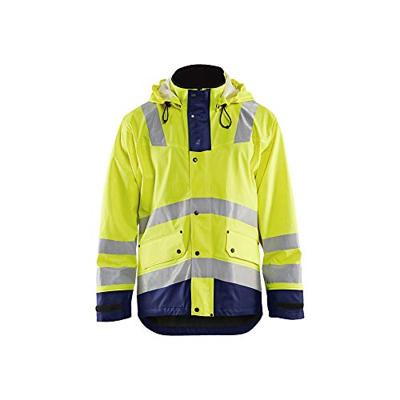Blåkläder Regenjas gevoerd High-Vis LEVEL 2 43072003 | High-Vis Geel/Marineblauw | Maat M - 7330509687901