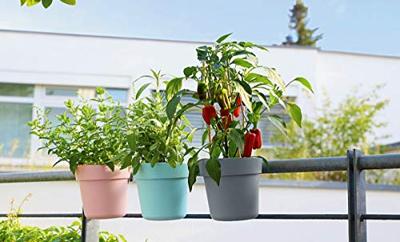 Balkonbak set Conny ø16 cm - steengrijs