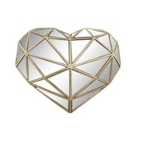 Decoratieve figuren DKD Home Decor 26 x 5 x 21 cm Hart Gouden - thumbnail
