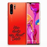 Huawei P30 Pro | Siliconen hoesje | met naam Heart Smile - thumbnail