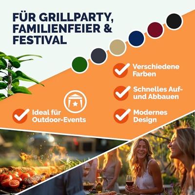 Vouwbare Partytent Capri 3x3m Donkerblauw